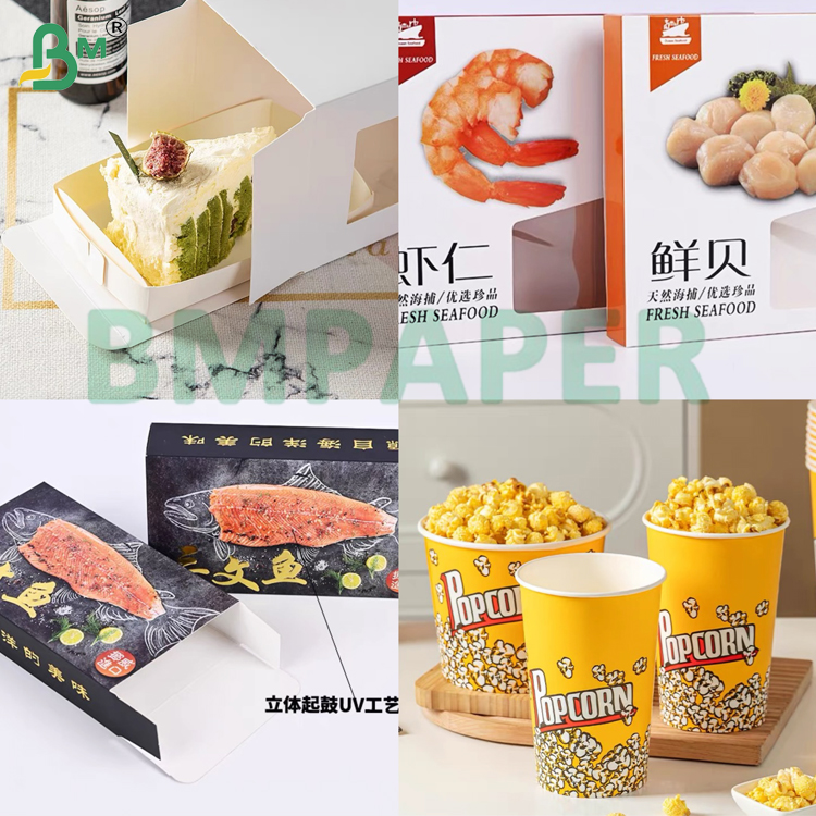 215g 235g White Food Grade One Side Coated Food Board For Frozen Food Packaging