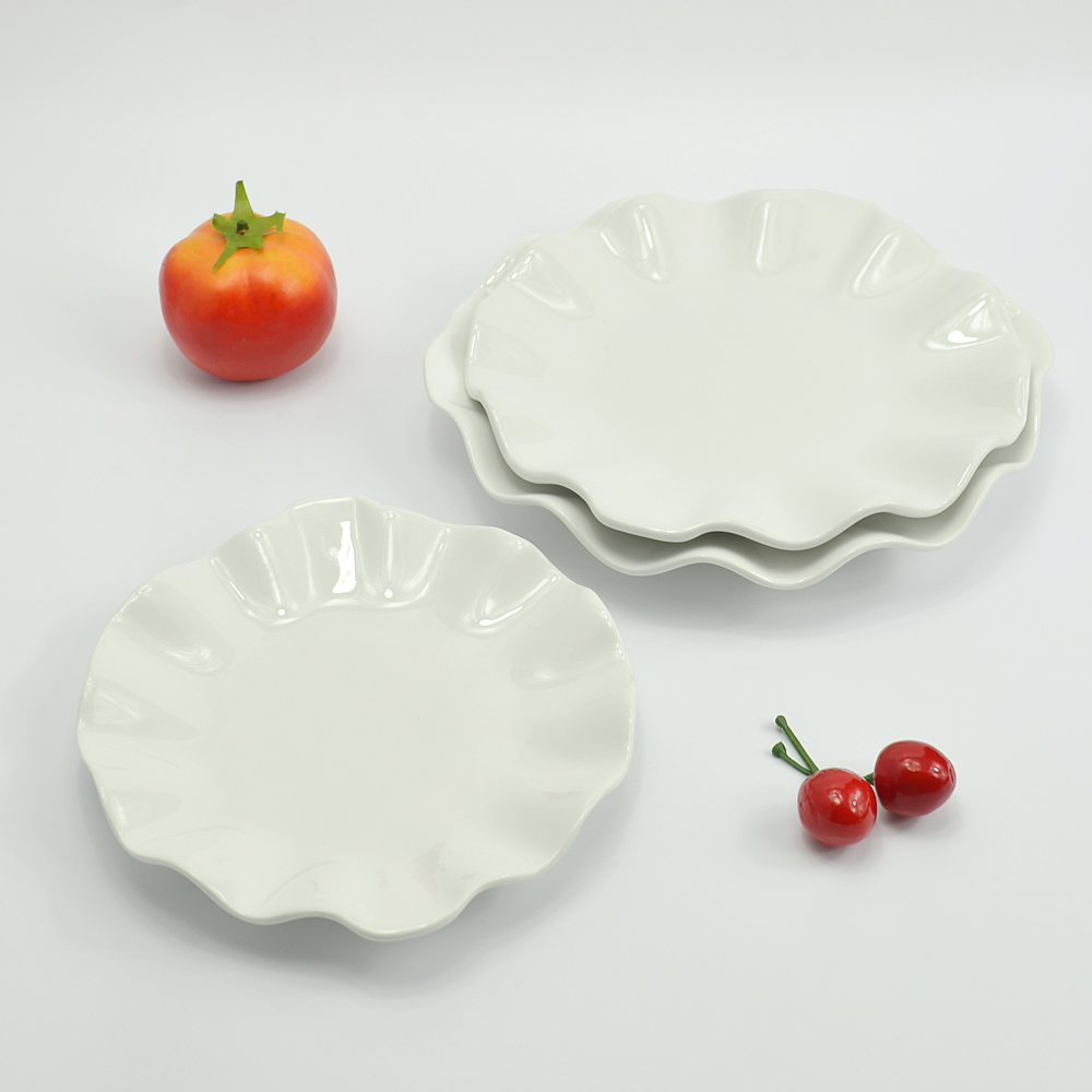 Flower Shaped Ceramic Plates Porcelain Dinner Set Ceramic Serving Dishes