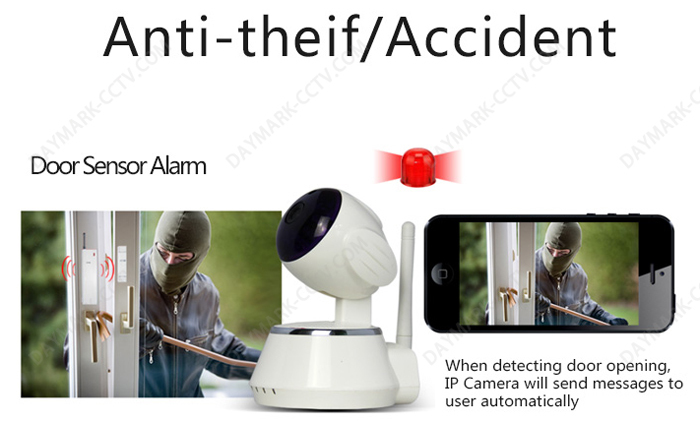 P2P wireless home alarm video surveillance system for shop restaurant