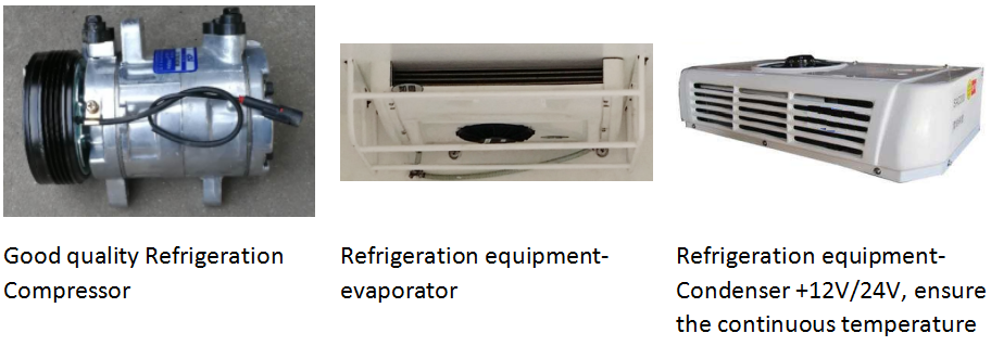 Foton Refrigerator Truck Mini Freezer Van Truck 103HP Petrol Gasoline Engine