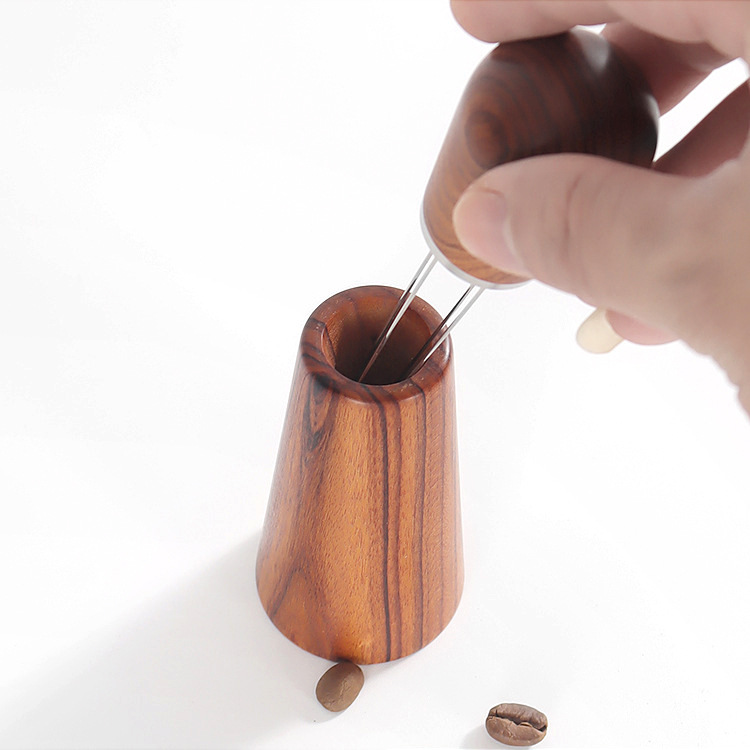 Coffee Stirrer, Professional Espresso Stirring Distribution Tool Coffee Powder Hand Tamper Distributor ,wooden coffeeNeedle,