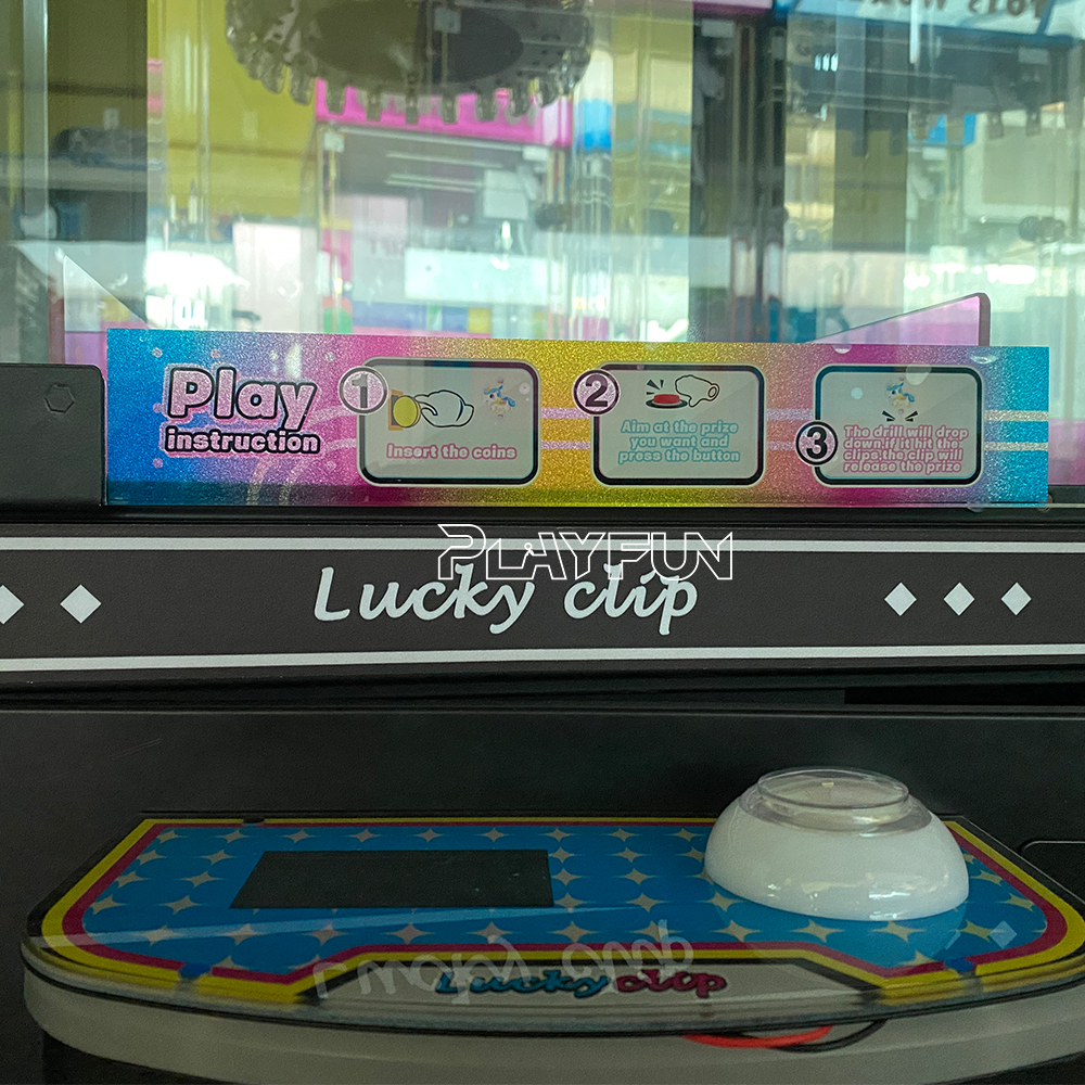Brazil Popular Arcade Clip Mini Game Machine Lucky Clip Prize Machine 24 Clips Coin Operated Machine