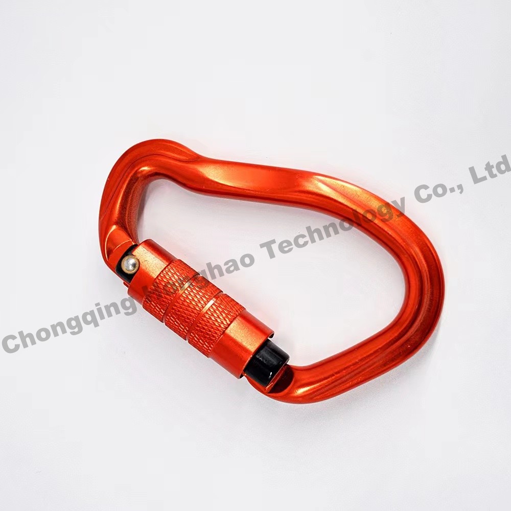 Aluminium Alloy Carabiner Unique Shape Auto Lock 23KN for Outdoor Climbing Adventure