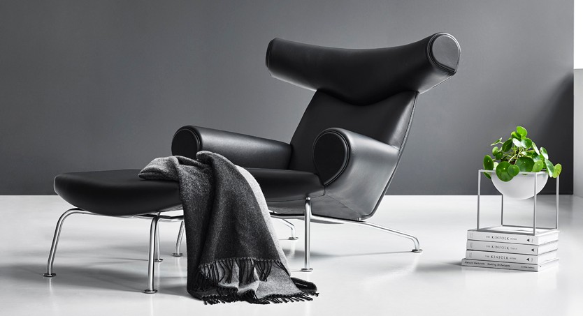Nordic design Modern Hotel Lobby Lounge Ox Chair Designer Office Sofa Armchair by fiberglass leather