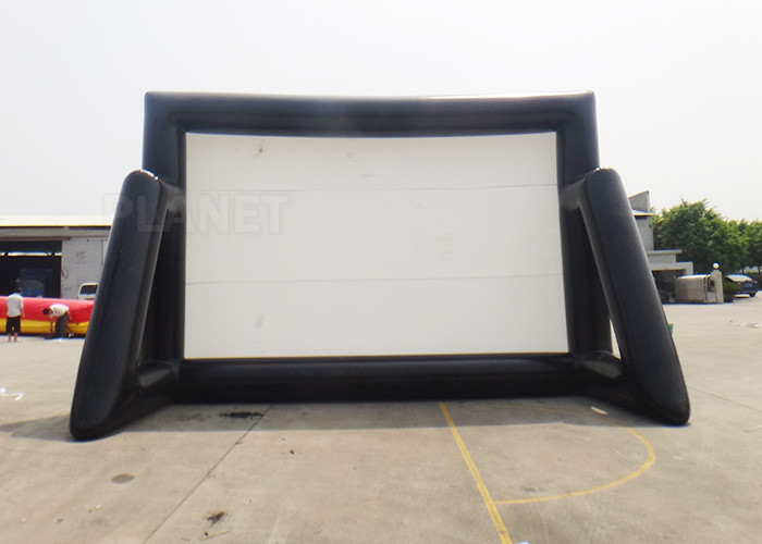 Black And White Inflatable Tv Screen Water Resistance Easy Operation