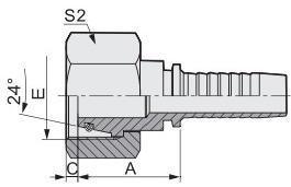 20411 Metric Female 24 Cone O-Ring L. T. Straight Hydraulic Hose Ferrule End Fittings with Best Price for Sale