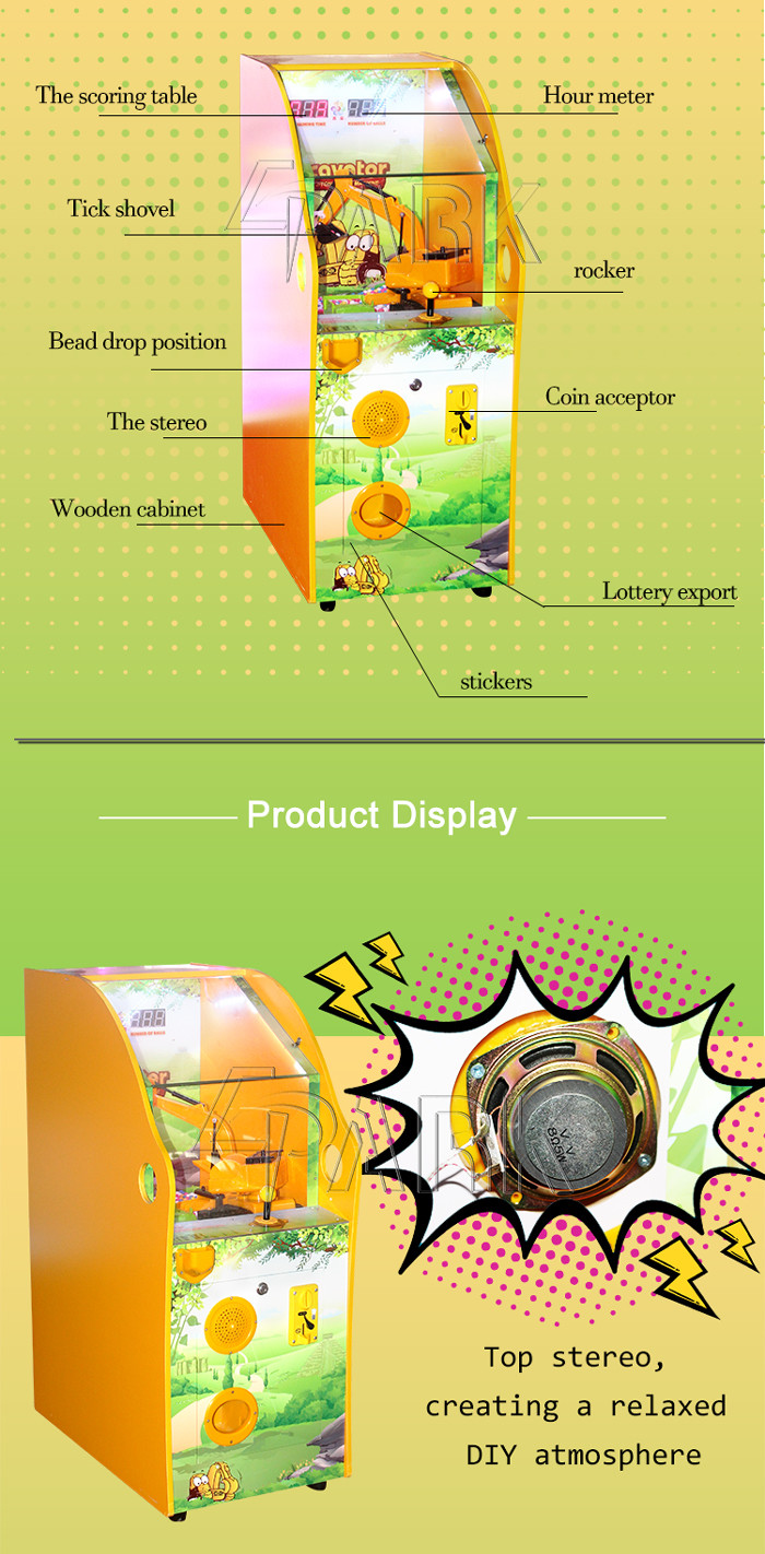 Cute Cartoon Crane Gift Game Machines Coin Operated Easy Maintenance