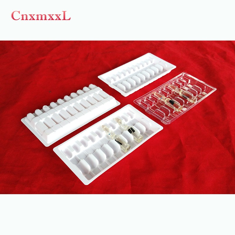 Disposable 1mm PET Blister Packaging Inserts Ampoule Blister Pack Tray