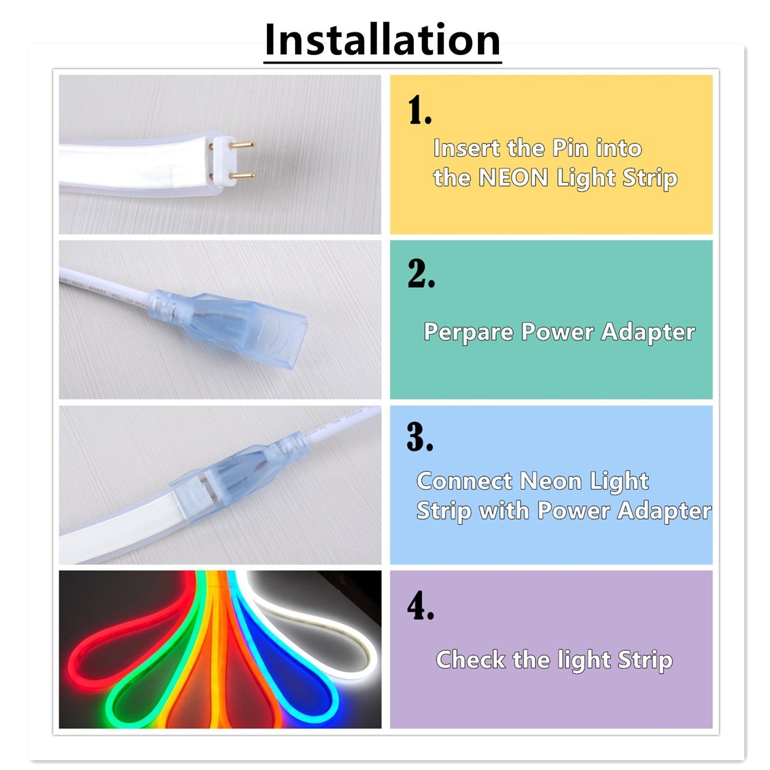 120LEDs Neon Rope Lights Dimmable 110V 220V Cuttable Remote Control Strip Light