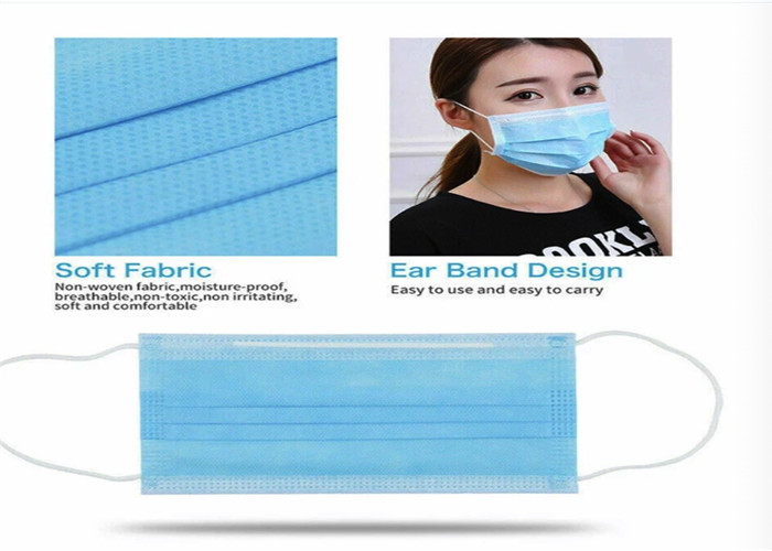 Dust Proof 3 Layers Medical Mask Protection Clean With Elastic Ear Loop