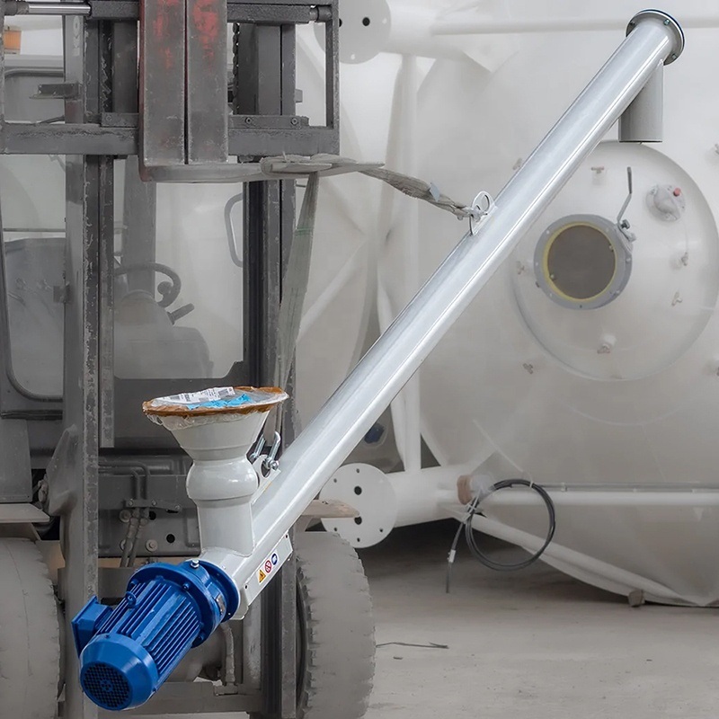 OEM Custom Heavy Duty Long Stainless Steel Inclined Conveyor Auger Conveyor for Powder