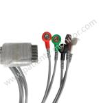 Edan EL05DASY 02.04.241961 ECG Cable 5-lead Snap AHA Reusable For Edan IT20