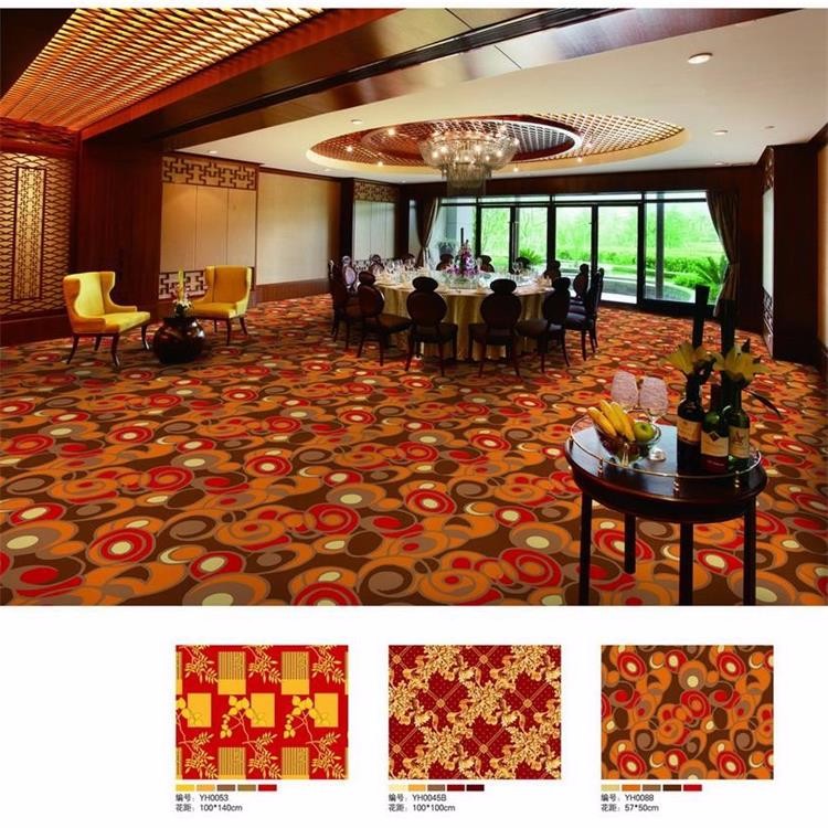 Restaurant Nylon Polyester Carpet , Stain Proof Carpet 100 Nylon Material