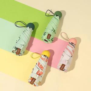  Anti UV Folding 190T Pongee Mini Capsule Umbrellas With Case Manufactures