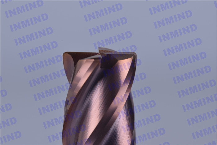 high hardness Corner Radius end mill upto HRC65 4 Flute SiN TiSiN Coating long shank