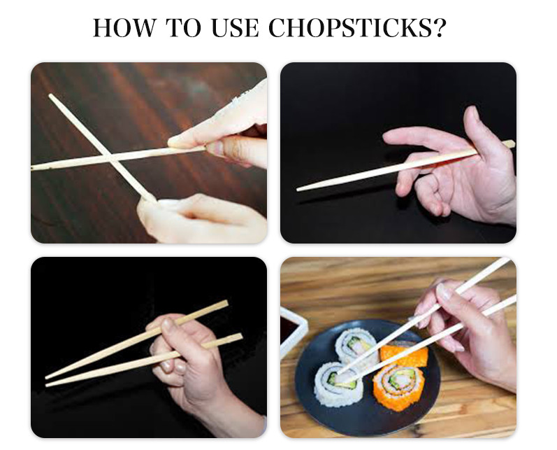 Natural Bamboo Round 5.0mm*20cm Custom Logo Chopsticks