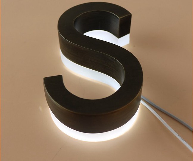 Snow Wall Sign Metal 3D LED Stainless Steel Backlit Letter for Advertising Signage