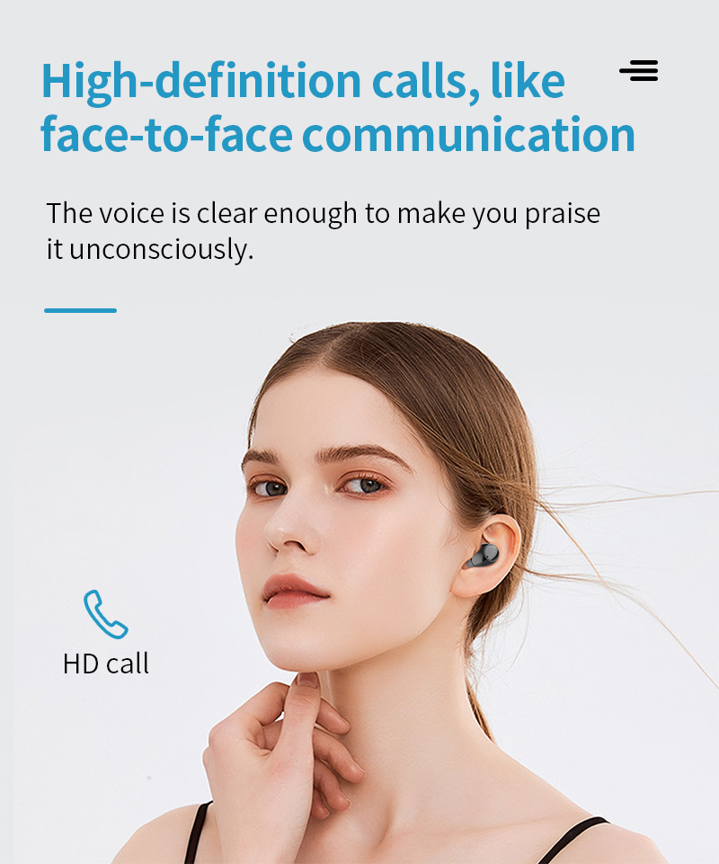 120H 2 In 1 Twin Wireless Earbuds , Plastic Mini Bluetooth 5.0 Wireless Earbuds