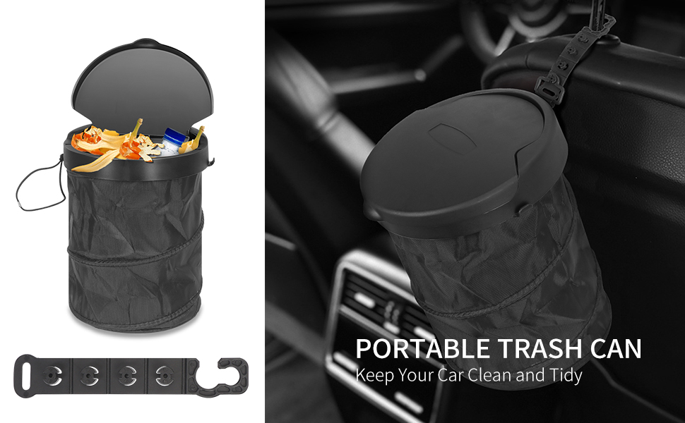 Waterproof Car Trash Can, Folder Car Trash Bin