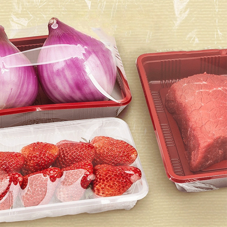 Good Safe 30cm*15m PVDC Food Cling Wrap Film For Sandwich 140 ºC Internal Temperature