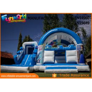 Playground Combo Inflatable Frozen Jumping Castle / Blow Up Water Slide