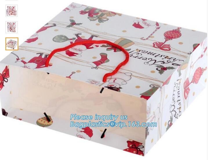 Luxury paper bags with handles Different Sizes,250gsm art paper shopping carrier bag custom printing with handle rope