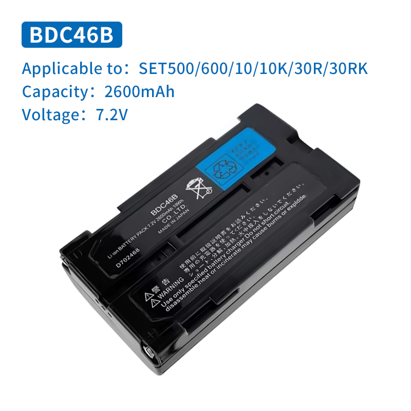 BDC46A/B/C Battery for Sokia SET230R/300 SET/ NET 210/510/610 Total Station Rechargeable Li-ion Battery BDC46A 7.2V 2600mAh