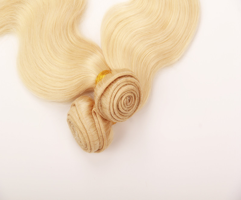 Body Wave virgin brazilian hair weft brazilian weave hair blonde 613 platinum blonde