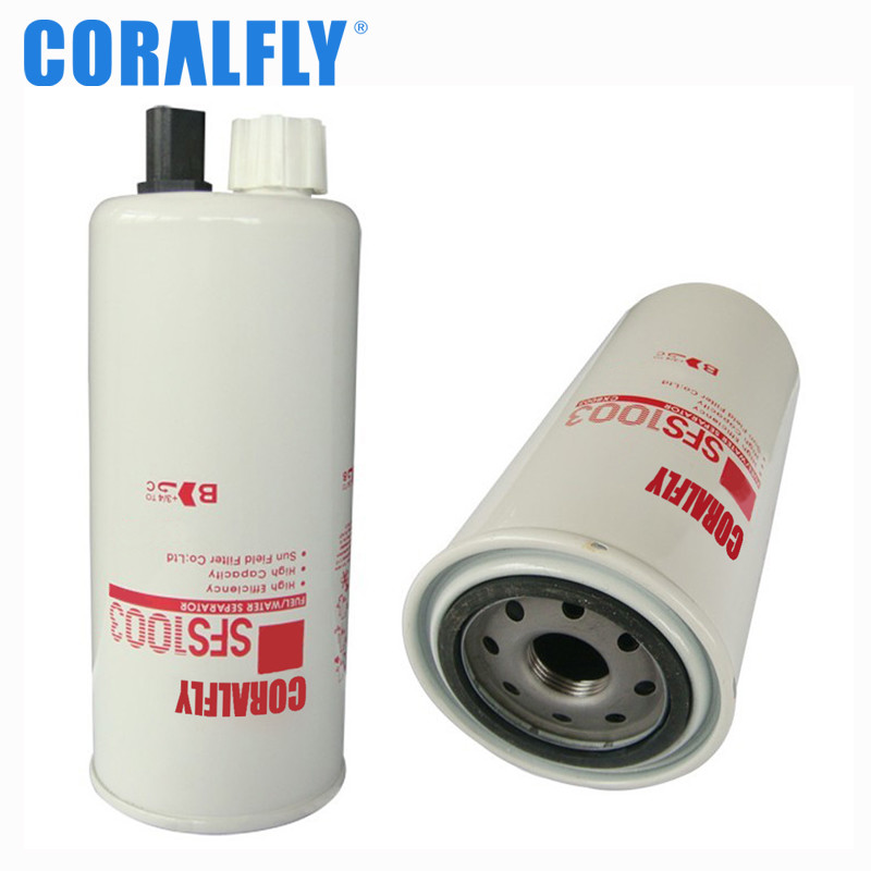 Fleetguard Cummins Engines FS1003 Fuel Water Separator Filter Spin - On With Drain Sensor Port And Reusable Sensor