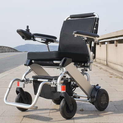 6km/h Handicapped Lightweight Folding Power Wheelchair with 100KG Load
