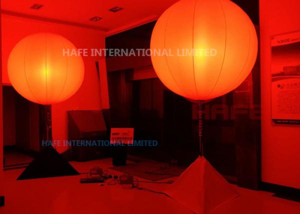 DMX Colored Inflatable Lighting Decoration Glow Balloons In Red Pink Yellow