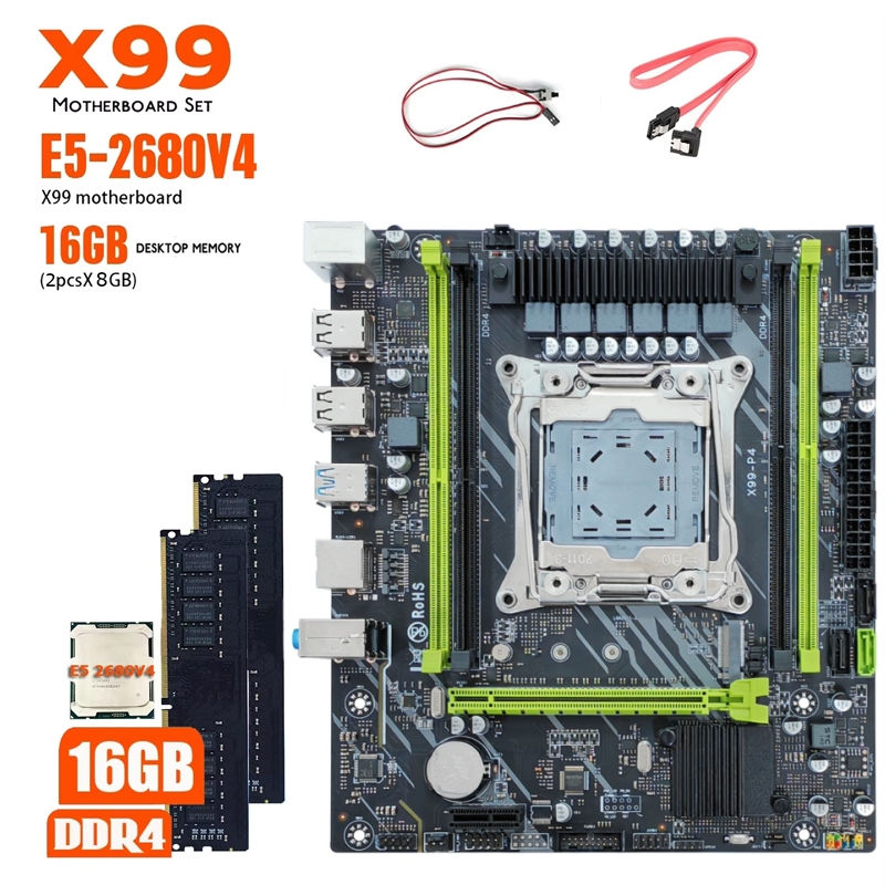 Customized X99 motherboard DDR4 PC LGA 2011-3 motherboard for desktop gaming PC X99 chipset motherboard P4 mainboard