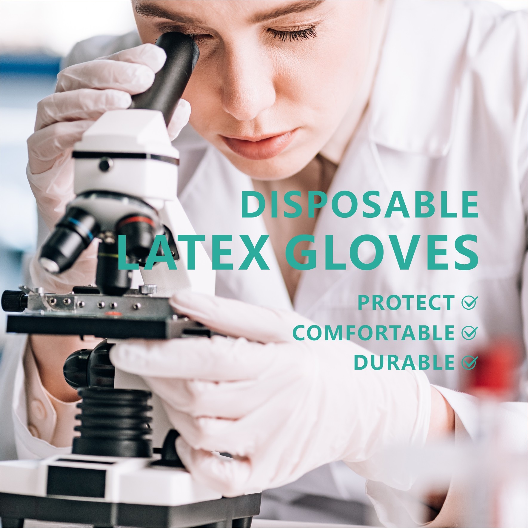 White Disposable Latex Gloves AQL1.5 AQL2.5 AQL4.0 Grade