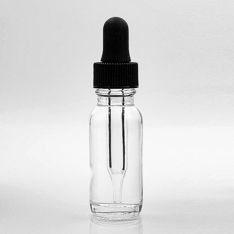 15ml Boston Glass Bottles Clear Round Color Logo Customized For Massage Oil