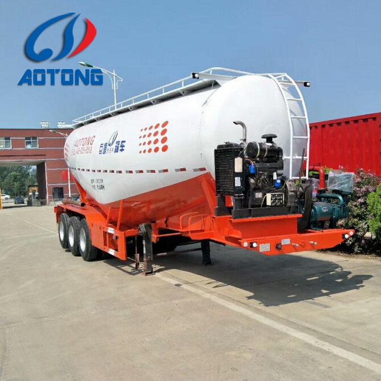 30-60T Max Payload Cement Trailer 2 Axle Bulk Cement Tank Powder Tanker High Capacity