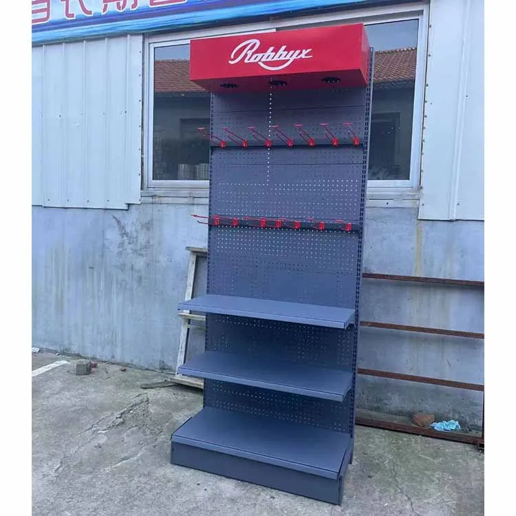 Factory Customized Size Thickness Color supermarket display rack grocery store display racks small supermarket display rack