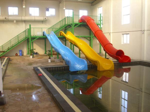 Fiberglass Kids' Water Slides , Commercial Water Slides for Resort Water Pool /