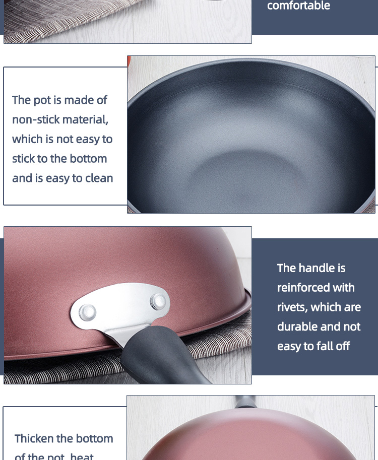 Non Stick Multifunctional Kitchen Cast Iron Cookware Set With Bakelite Handle