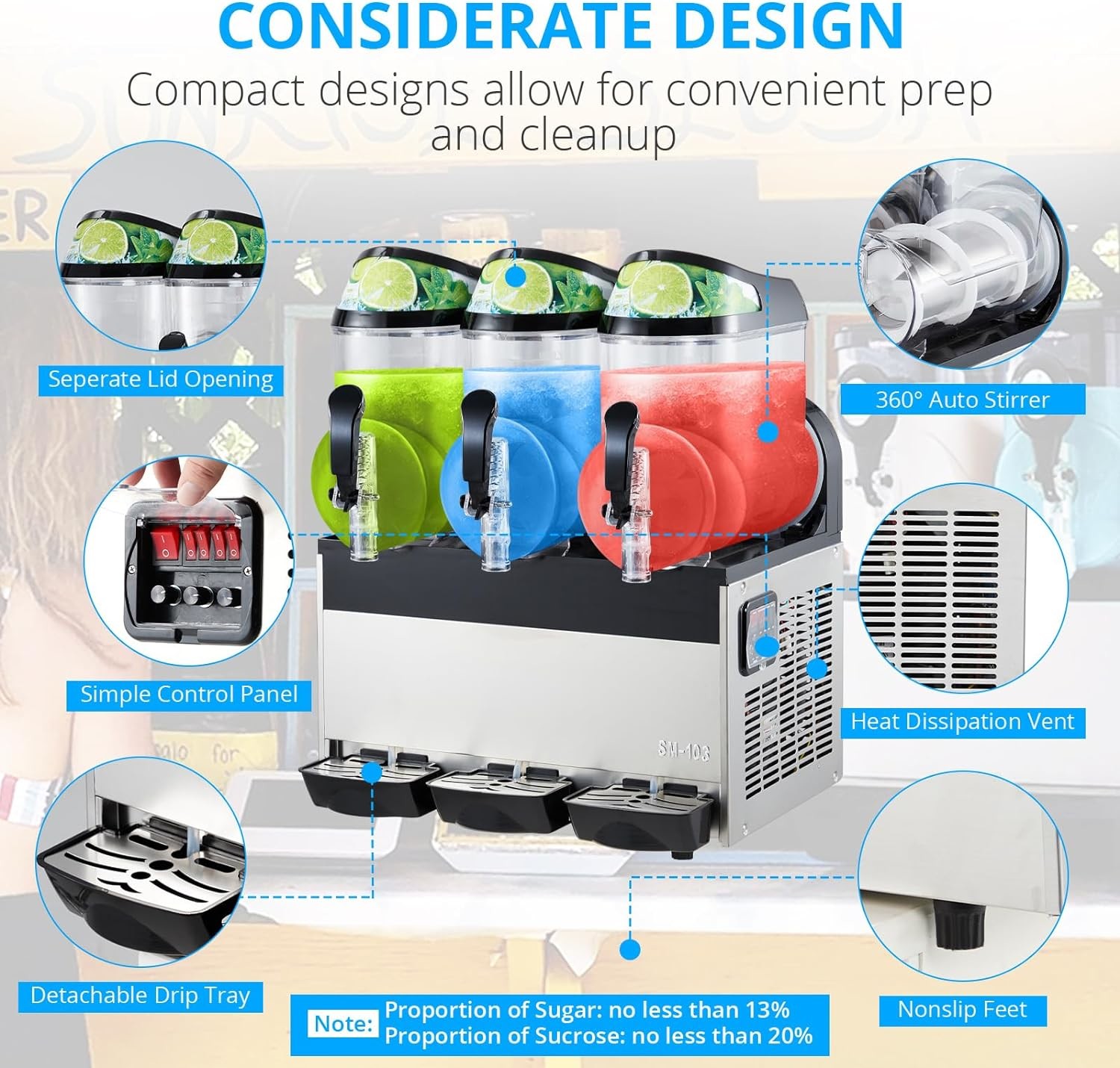 Frozen Drink Slushy Machine For Restaurant Food Shop Slush Slushie Machine Slush Maker Machine