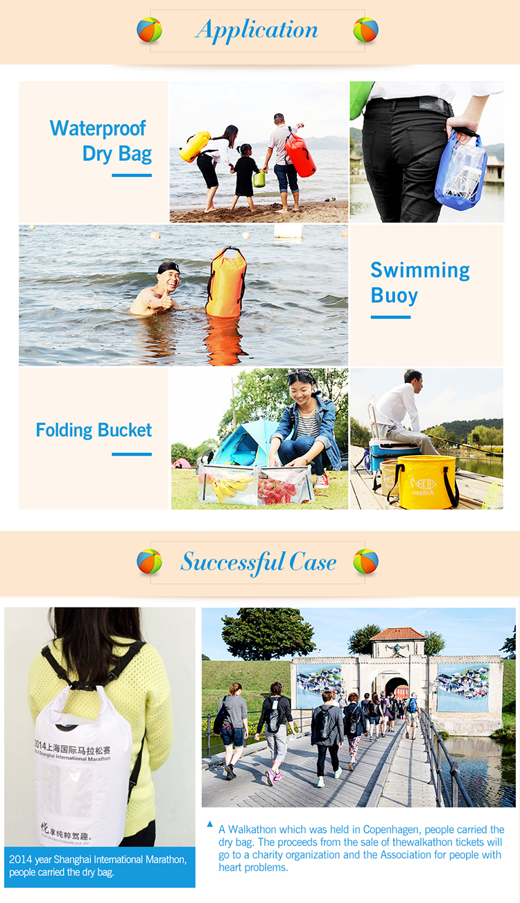 20L 25L Travel Waterproof Backpack Dry Bag Open Closure Type