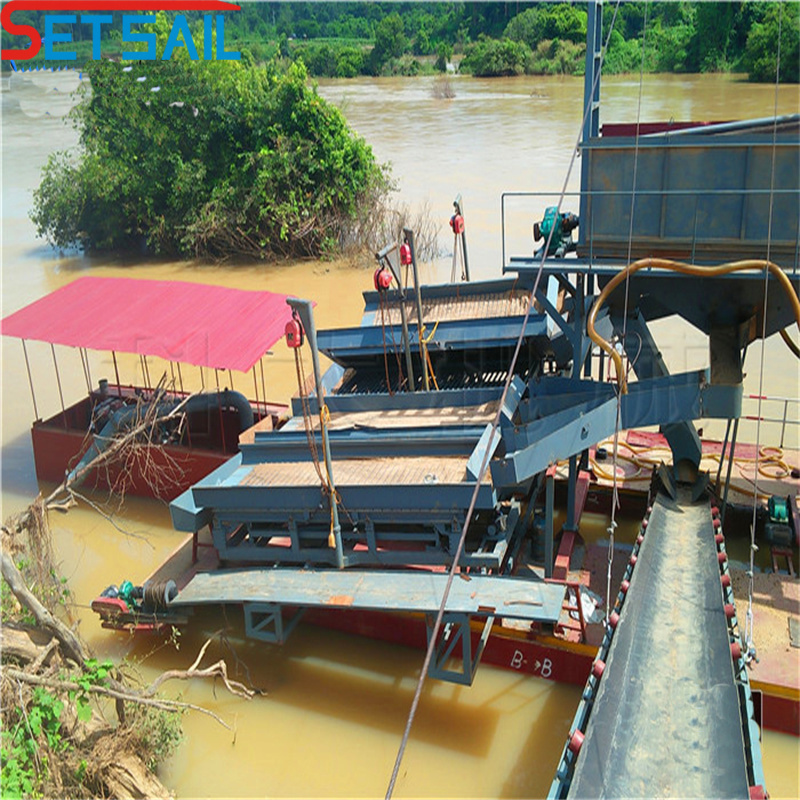 Chain Bucket Gold Dredger Used in River and Lake