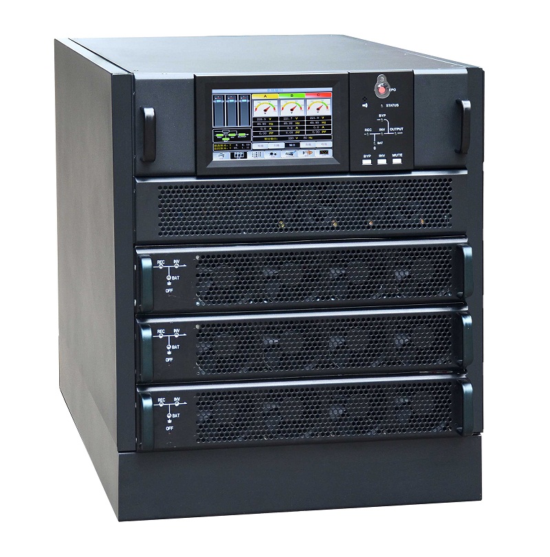 20KVA-600KVA High Frequency Online Ups , Modular Ups System Tower Type Installation