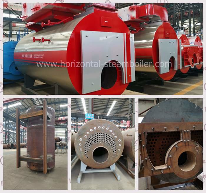LDO 1500kgs/Hr Oil Fired Steam Boiler Efficiency 1.25kg/Cm2g Horizontal Natural Gas Boiler