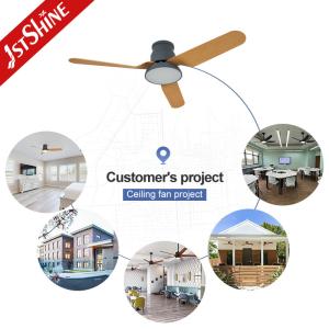 Dimmable 3 Color LED Ceiling Fan with 50" Blades and Energy Saving Flush Mount