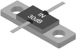  50 Ohm 30 Watt 20db DC 6Ghz Flange Attenuator 6x6mm Manufactures