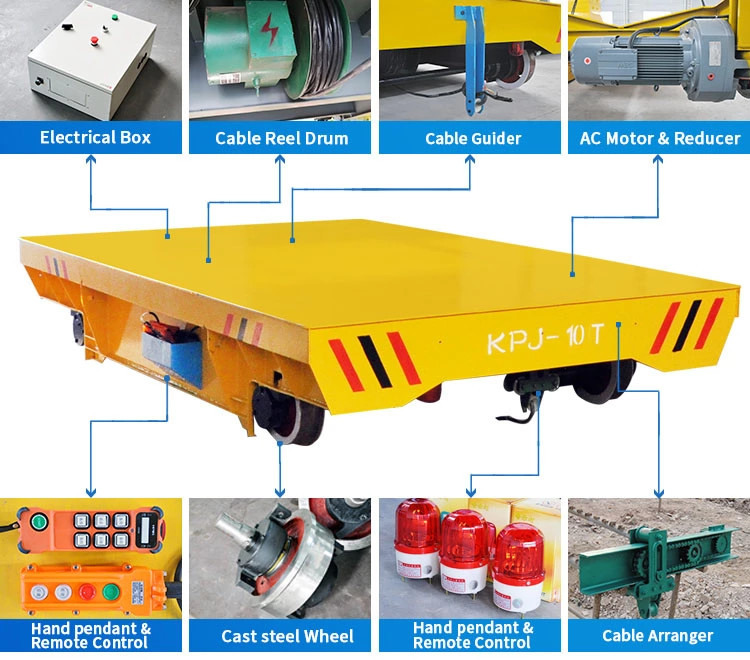 Battery Type 100 Ton Material Transfer Cart Simple Structure
