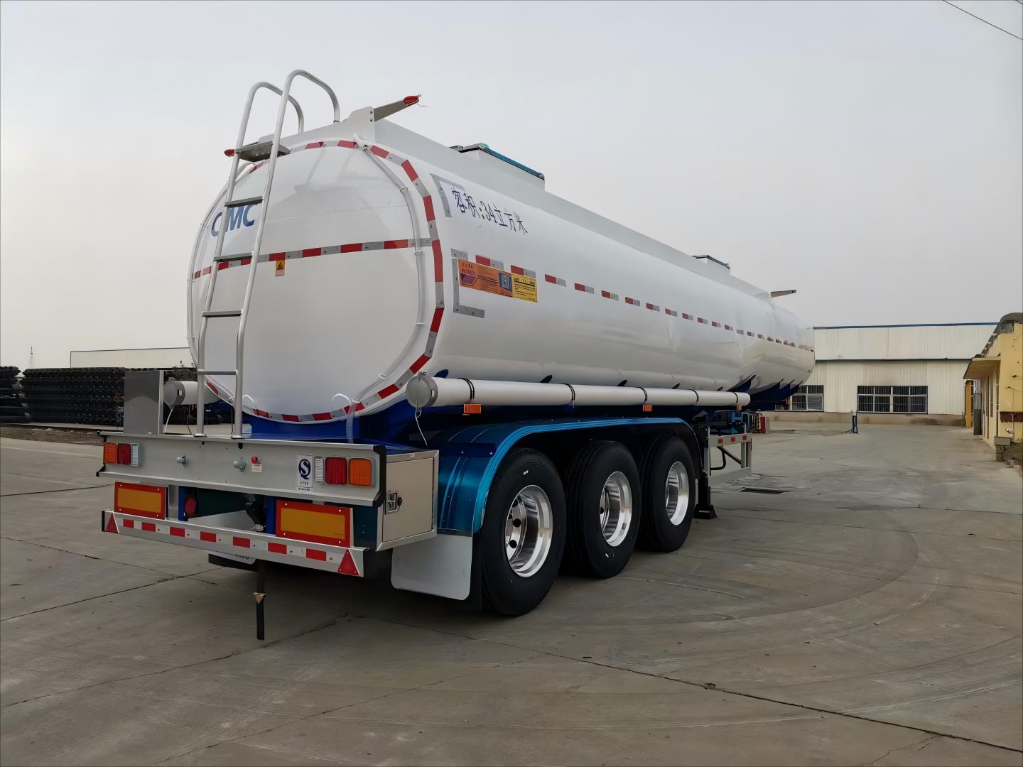 CIMC 4 axles 54000liters 6 compartments Carbon steel transport liquid chemical petroleum food processing oil fuel tank trailer