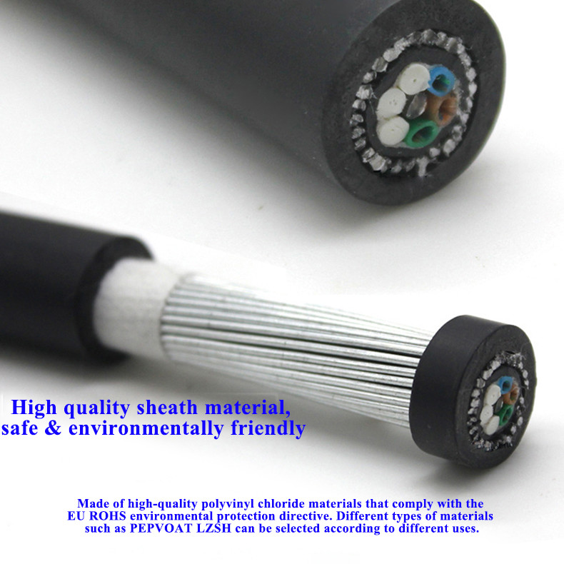 GYTA33 cable 4 6 8 12 24 48 Cores G652D SM Submarine Stranded Steel Armoured fiber cable