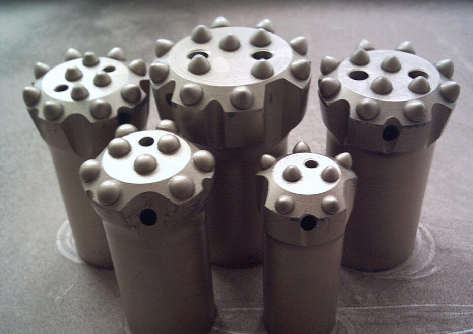 Tungsten Carbide Rock Drill Bit , Ballistic Standard Thread Button Bit