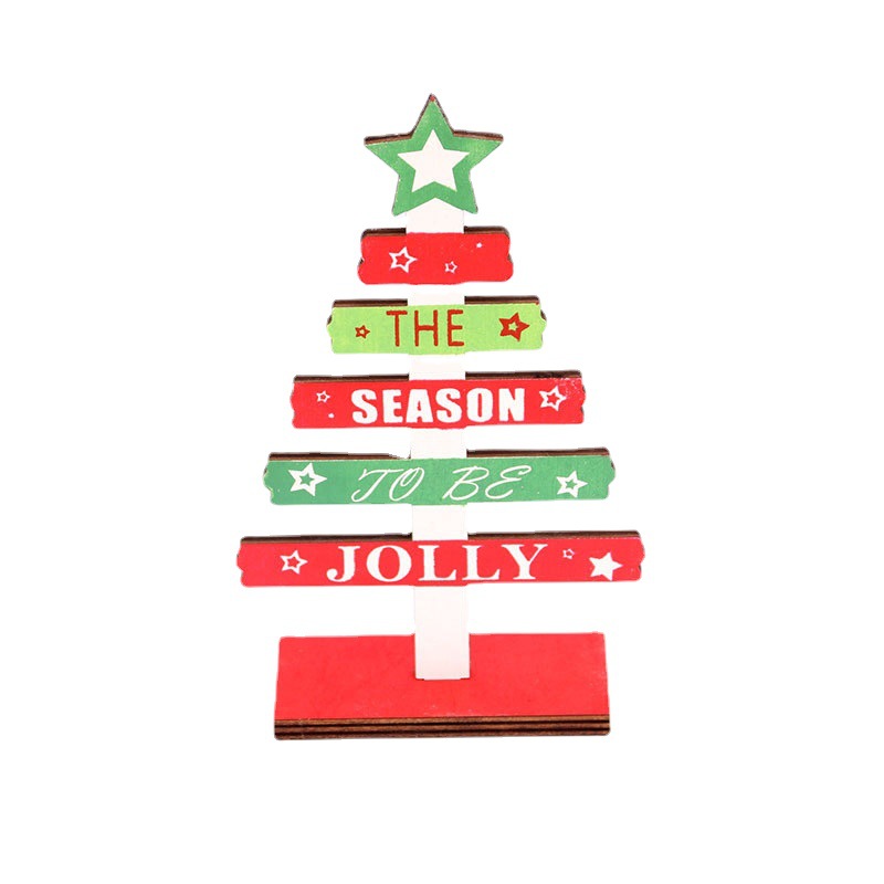Mini wooden Desktop Christmas tree for Decorations